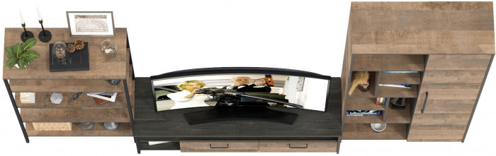 Трувор Гостиная 070, дуб гранж песочный/интра