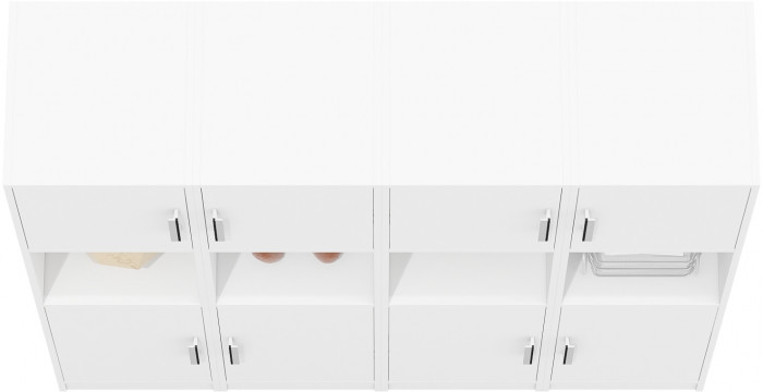 Четыре Пенала С-МД-СК9П к компьютерному столу С-МД-СК9, белый шагрень