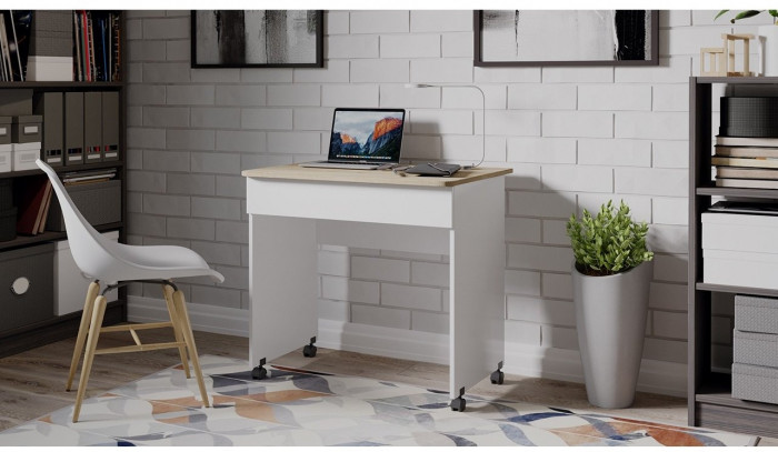 Diamond Стол компьютерный тип 2 (Дуб Сонома/Белый)