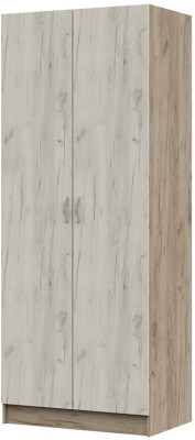 ШК 554 Бася ЛДСП шкаф скалка дуб крафт серый/дуб крафт белый