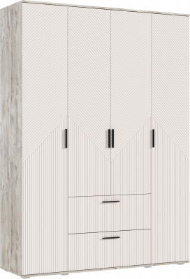 Сильвия Шкаф 4-х створчатый 1600, Кашемир/Дуб Юкон