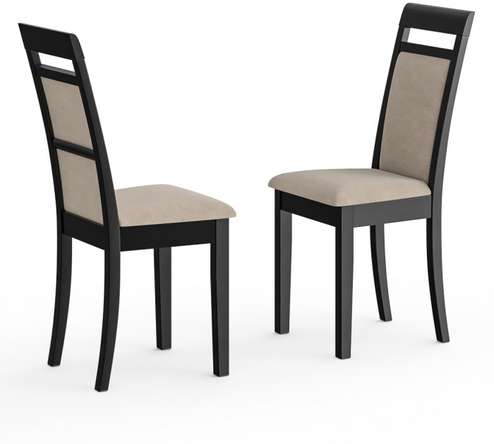 Два стула Мебель--24 Гольф-12 разборных, цвет венге, обивка ткань велюр капучино 25, ШхГхВ 40х40х100 см., от пола до верха сиденья 47 см.(мягк спинка)