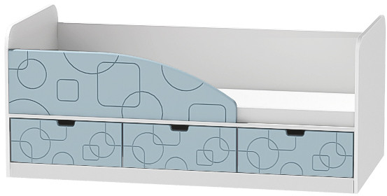 Детская комната Бриз МДФ, набор 7, Белый/Антарктида (Квадрат)