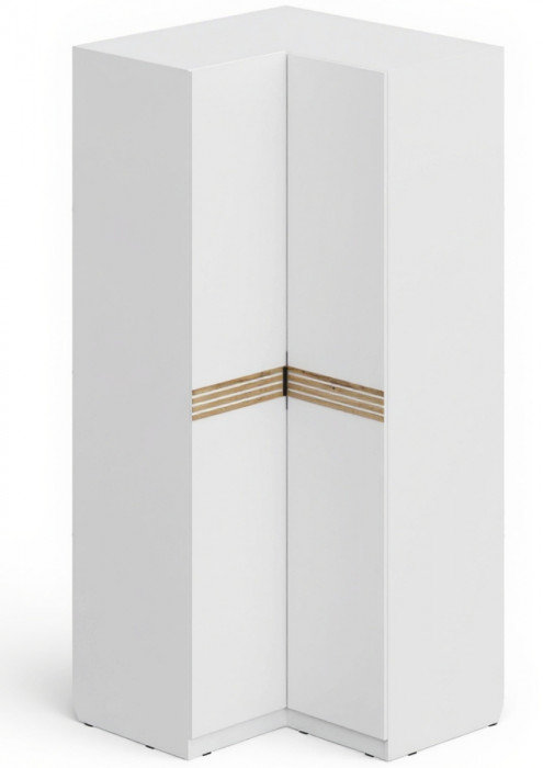 Шкаф угловой 2-х дверный ШК-4127, Белый/Профиль МДФ Дуб вотан