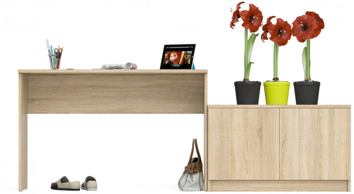 Мори письменный стол МСП1200.1 + Тумба МА900.1, дуб сонома