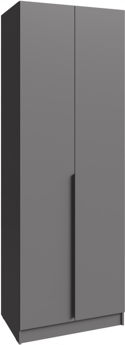 Шкаф Мадрид (0,8) с полками без зеркала, Графит серый