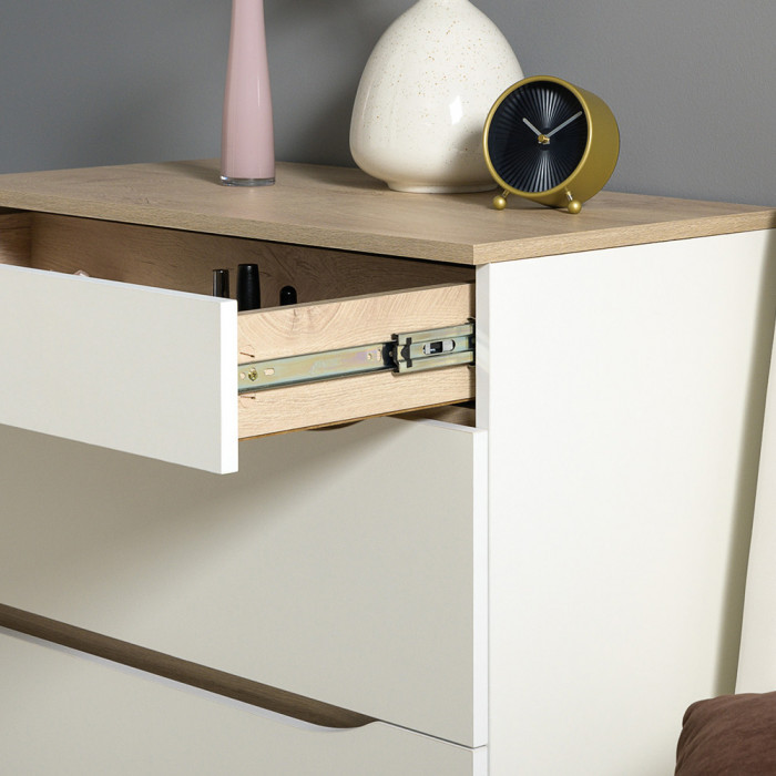 Муссон 13.198 Шкаф + 13.349 Стеллаж + 13.97 Комод + Зеркало СВК, белый/дуб эндгрейн элегантный