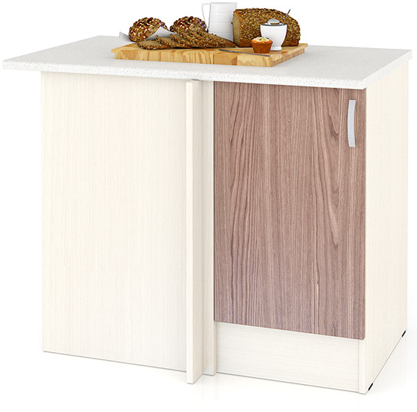 Кухня Мери ШНУ1000 Стол нижний угловой 100 см., дуб/ясень шимо тёмный