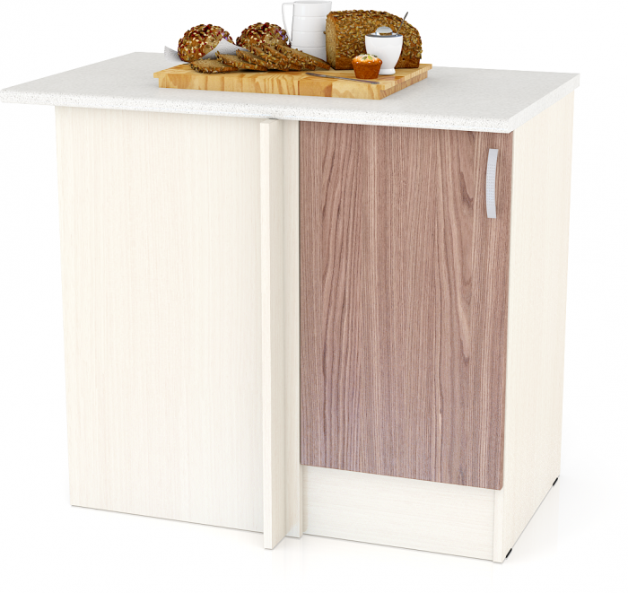 Кухня Мери ШНУ1000 Стол нижний угловой 100 см., дуб/ясень шимо тёмный
