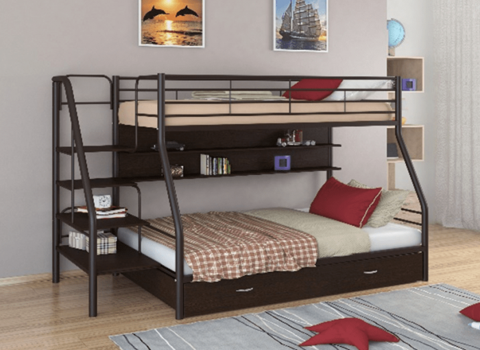 Двухъярусная кровать Толедо-1ПЯ (Серый)