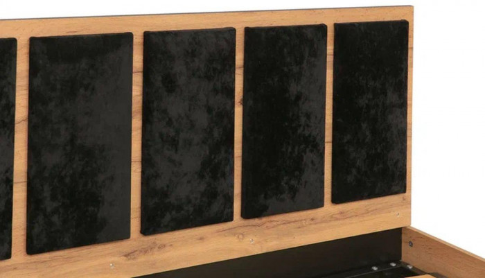 Кровать Либерти 51.20 с под. мех. Дуб вотан/Черный