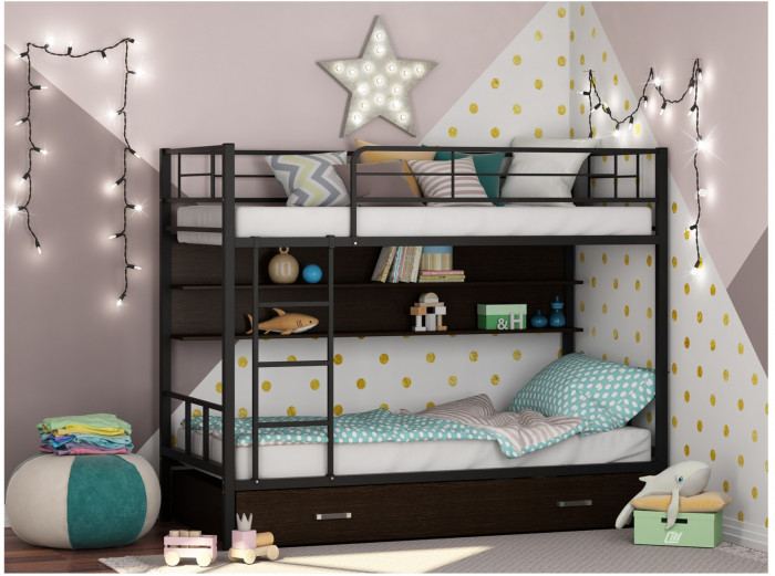 Двухъярусная кровать Севилья 2ПЯ (Серый, Венге)