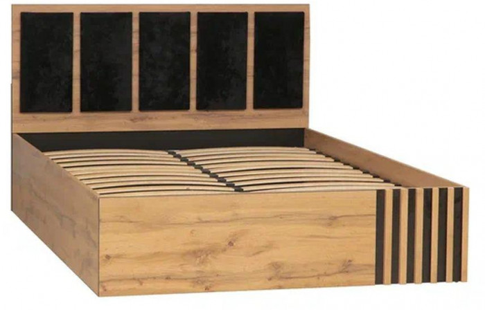 Кровать Либерти 51.19 Дуб вотан/Черный