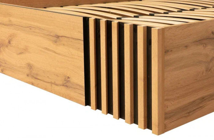 Кровать Либерти 51.19 Дуб вотан/Черный