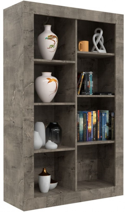 Шкаф низкий для гостиной "Лондон" - Оникс/Бетон пайн светлый