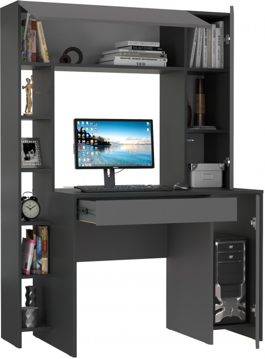 компьютерный стол Комфорт 12.71, антрацит/тёмно-серый