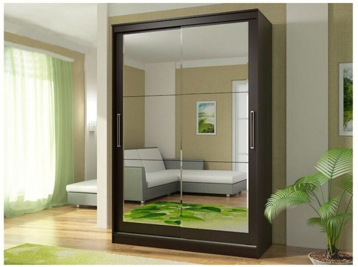 Шкаф-купе Комфорт 12 Прайм с прямыми зеркалами 1500 (Сонома)