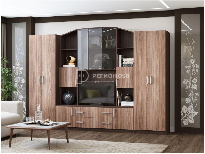 Гостиная Макарена-4 ЛДСП (Венге / Ясень шимо светлый)