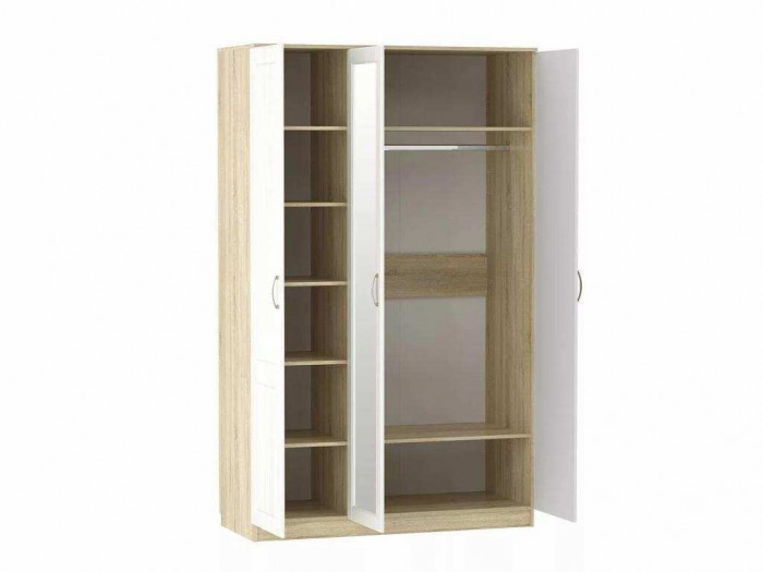 НМ 040.33 Шкаф Оливия Дуб Сонома/белое дерево