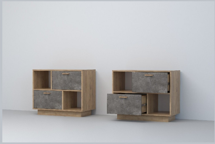 Эго Тумба Т-1 ПД (Глянец Белый/Дуб Крафт Золотой)