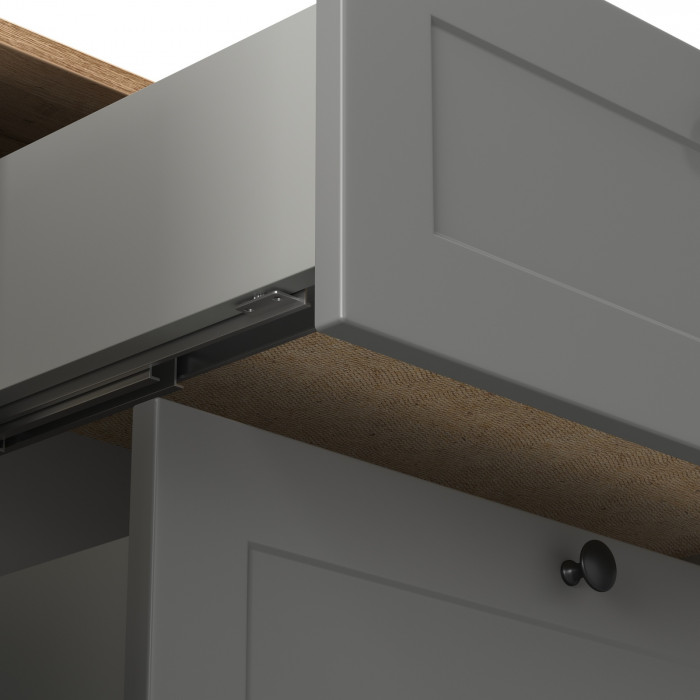 Остин 16.221 Комод, цвет серый графит/дуб крафт золотой, ШхГхВ 120х41,9х99,3 см.