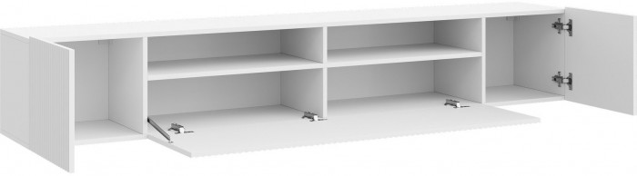 Тумба ТВ Сканди (Белый / Белый глянец)