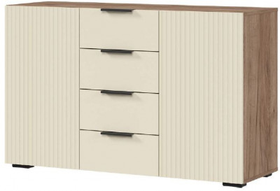 СОНАТА КМ 01 Комод 1200 (1200х760х400) Фасад МДФ МОНО КЕРАМИКА/Корпус ДУБ КРАФТ ТАБАЧНЫЙ