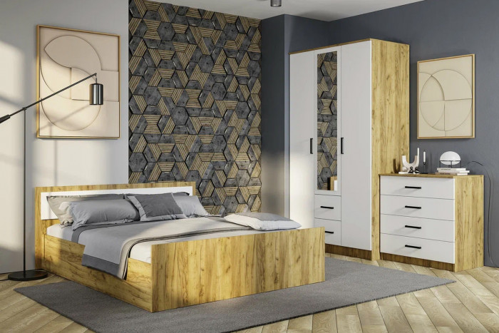 Зеркало "Евро" З-01 крафт/белый