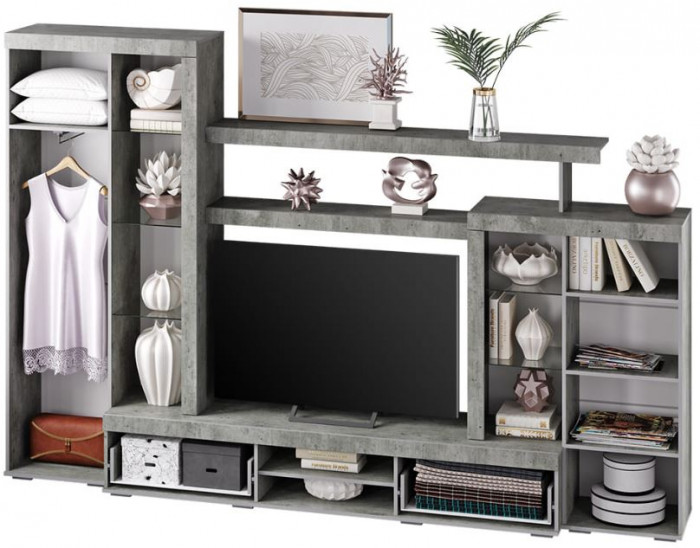 "Инстайл" ЦС-02 метрополитан грей/белый (замена на бетон/белый)