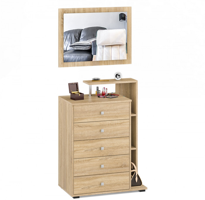 Камелия Комод + Зеркало, дуб сонома