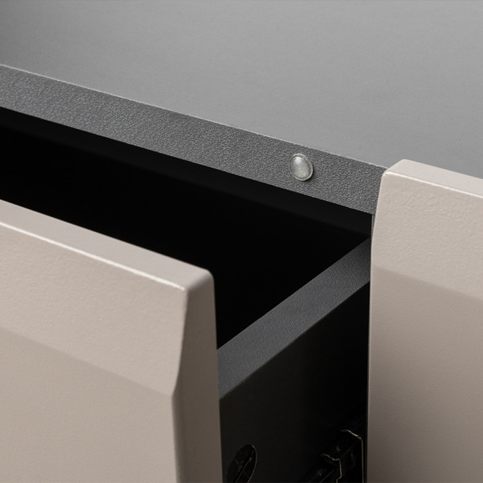 Сидней Комплектация № 128, цвет корпус: антрацит/фасады: МДФ веллюто капучино, ШхГхВ 359,8х41,3х205,2 см., универсальня сборка