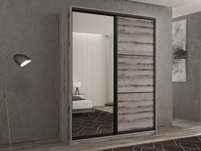 Шкаф-купе Кааппи 2 Эвок Окаменелый 150х60х230 см