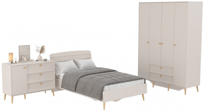 Афина Спальня 11-1200, кашемир серый