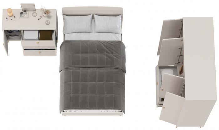 Афина Спальня 11-1200, кашемир серый