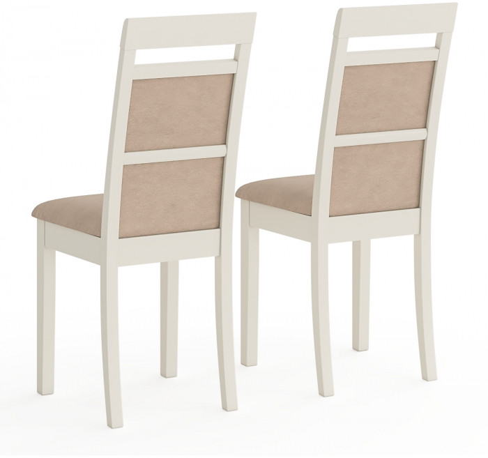 Два стула Мебель--24 Гольф-12 разборных, слоновая кость