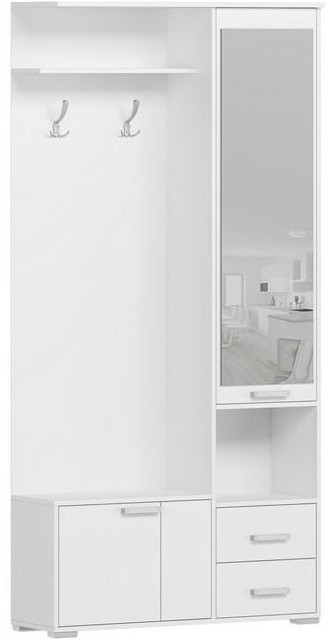 Домино А Шкаф с зеркалом (Венге / дуб молочный)