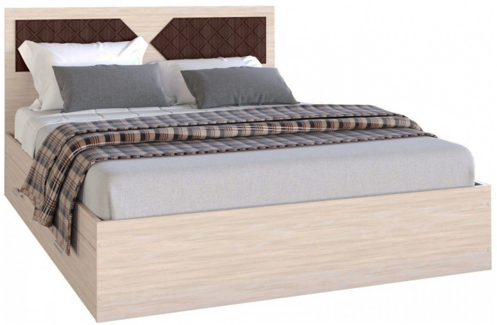 Николь Кровать 1600, Венге/Лиственница светлая