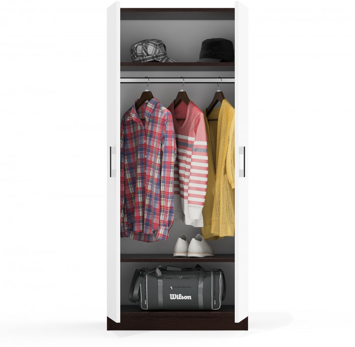 Шкаф С-МД-СК9Ш к компьютерному столу С-МД-СК9, цвет венге/белый шагрень, ШхГхВ 70х45х160 см.