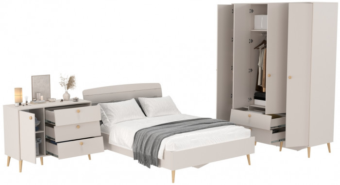 Афина Спальня 11-1400, кашемир серый