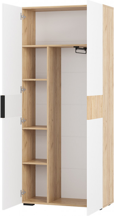 Шкаф 2-х створчатый "Сандра" ШК-04 Крафт/Белый/Тортуга (М27)