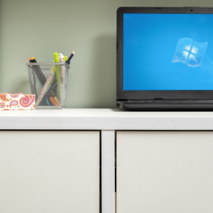 компьютерный стол Комфорт 12.77F, белый шагрень