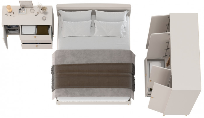 Афина Спальня 11-1600, кашемир серый