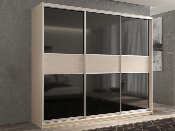 Шкаф-купе Кааппи 12 Дуб молочный 240х60х230 см