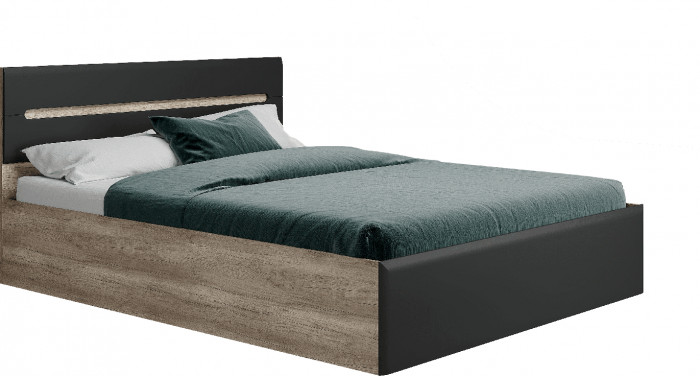Кровать с настилом ЛДСП Наоми КР-11 160х200, графит