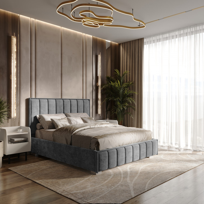 Кровать с подъемным механизмом Мирабель КР-16 (1,6м), Хром