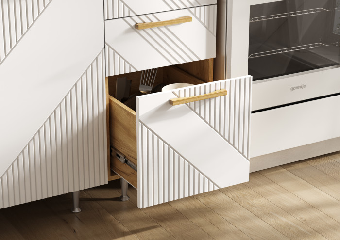 Кухня Ирис 2,0м (490), Дуб Крафт/Браш Вайт (Дуб вотан)