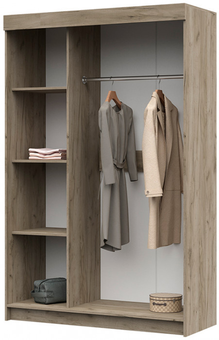 ШКК 551 Бася ЛДСП шкаф-купе дуб крафт серый/дуб крафт белый