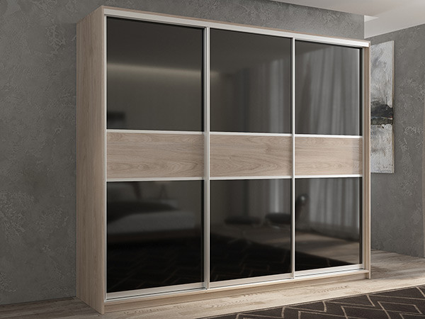 Шкаф-купе Кааппи 12 Кастелло Серый 240х60х230 см