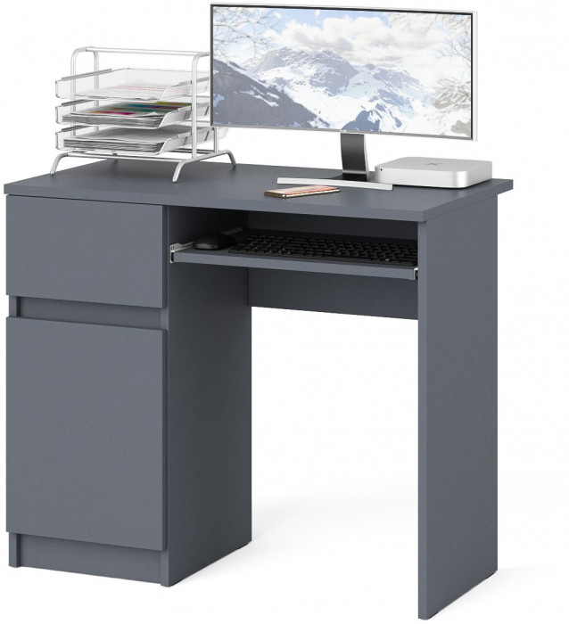 Мори компьютерный стол МС-1 левый, графит