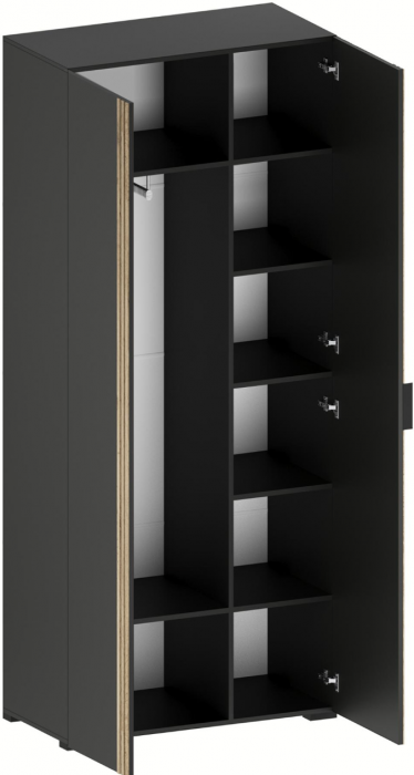 Нао Шкаф 2-х створчатый ШК-4027, Графит